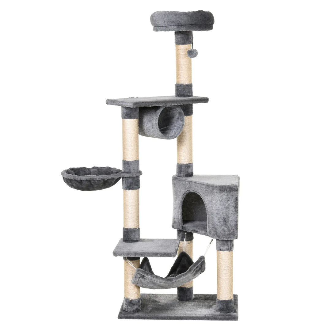 Cat Tree Condo Tower 150CM Multi-level Activity Stand with Toys & Scratching Posts