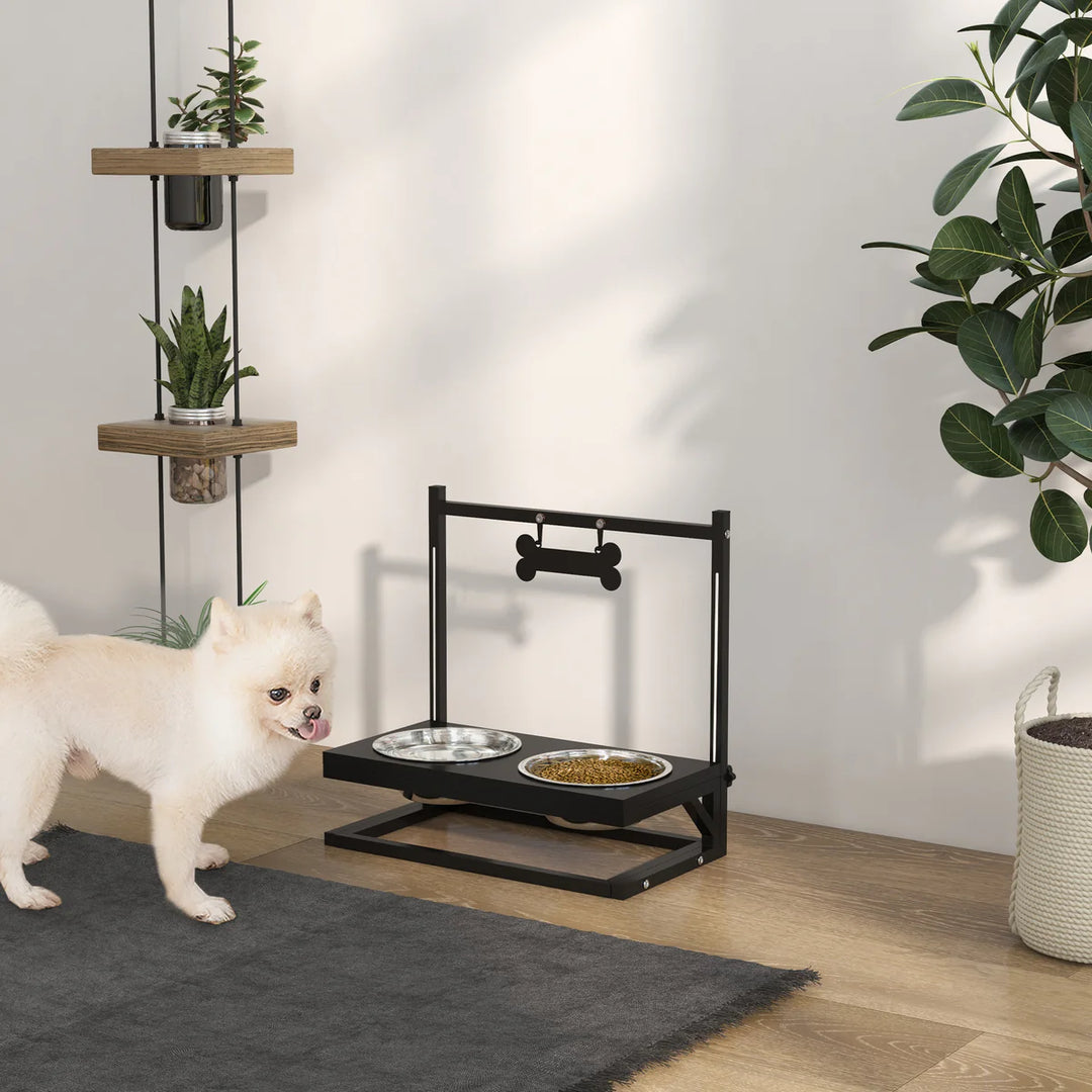 Adjustable Height Elevated Dog Bowls with Stand for Small Medium Large Dogs