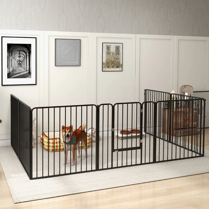 Heavy Duty 8-Panel Dog Pen 80cm Height for Small & Medium Dogs