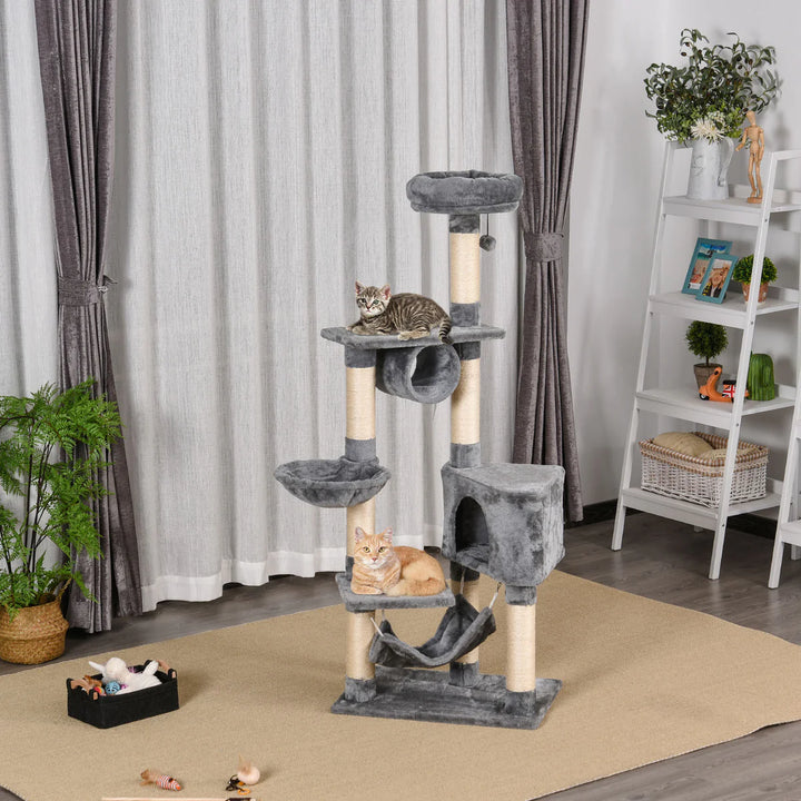 Cat Tree Condo Tower 150CM Multi-level Activity Stand with Toys & Scratching Posts
