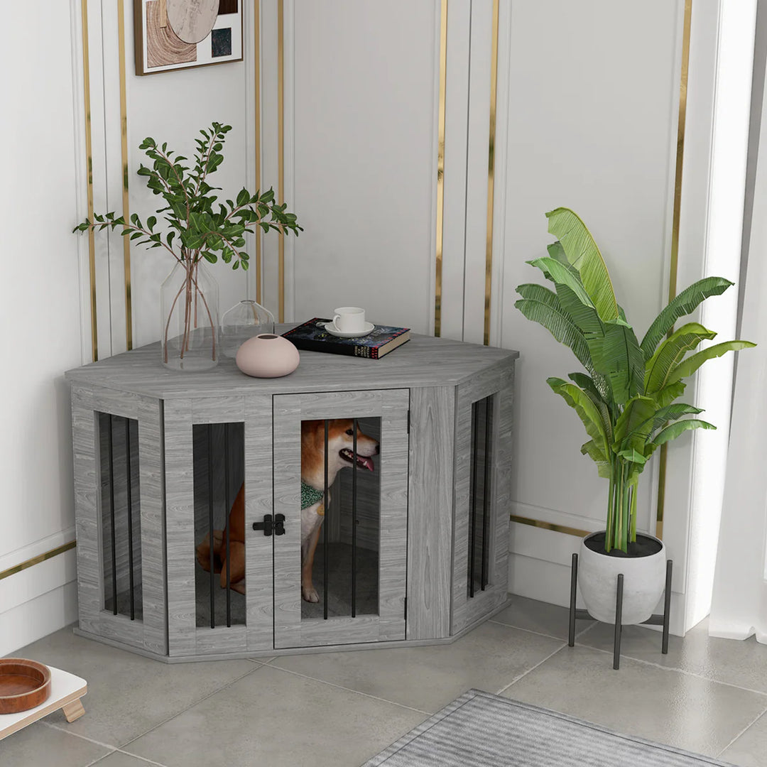Conner Medium Dog Crate with Cushion