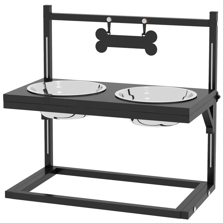 Adjustable Height Elevated Dog Bowls with Stand for Small Medium Large Dogs